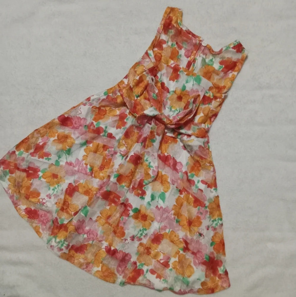 4 for $10 Nanette Floral Fit and Flare Back Tie Dress size 4 - Picture 5 of 5